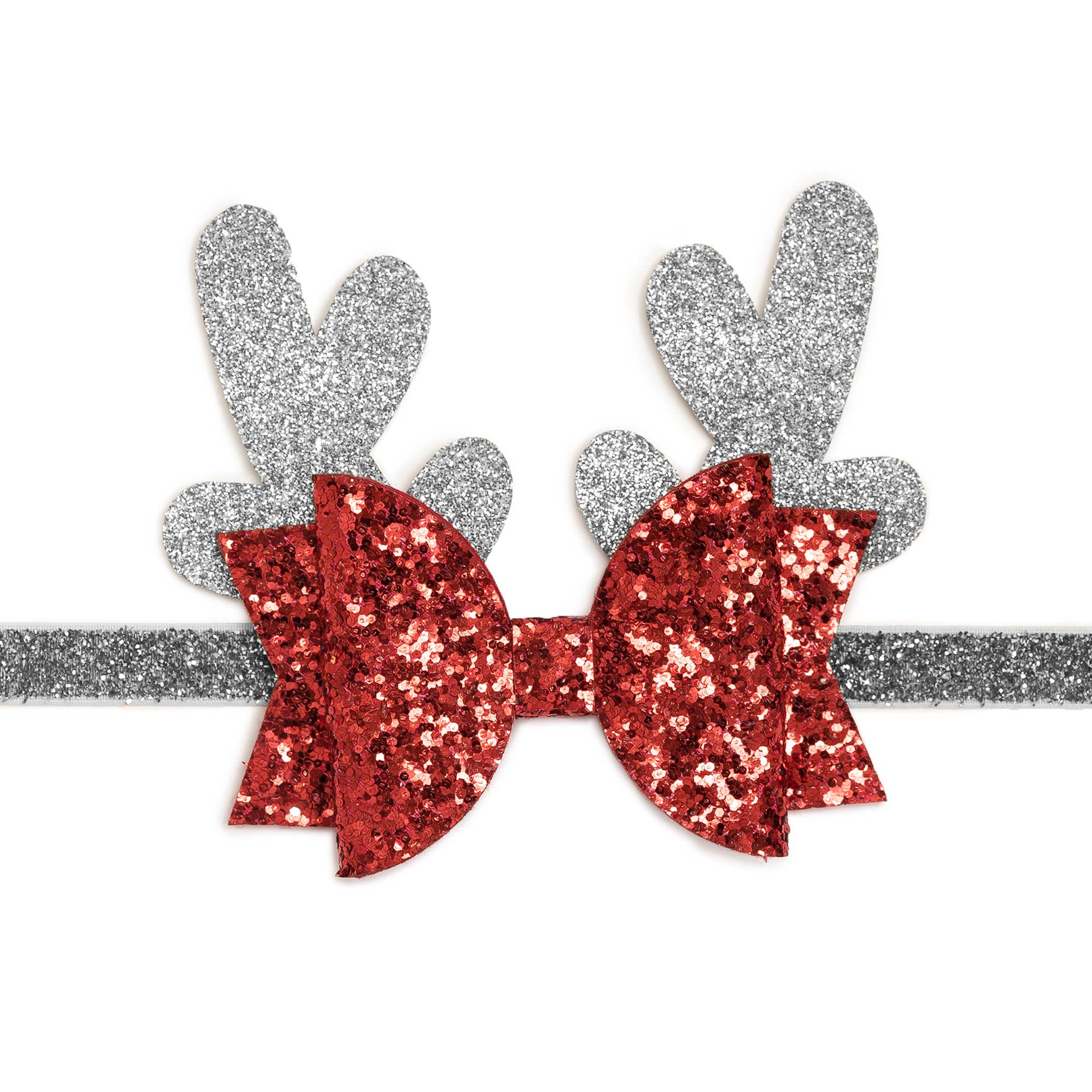 Silver Reindeer Headband